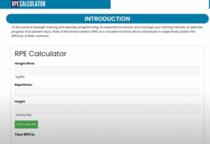 Rate of Perceived Exertion
